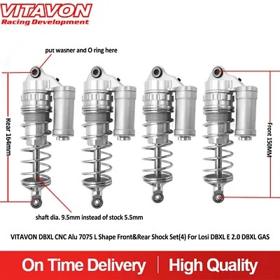 Vitavon DBXL L Shape Front&Rear Shock Set(4) For Losi DBXL E 2.0 DBXL GAS