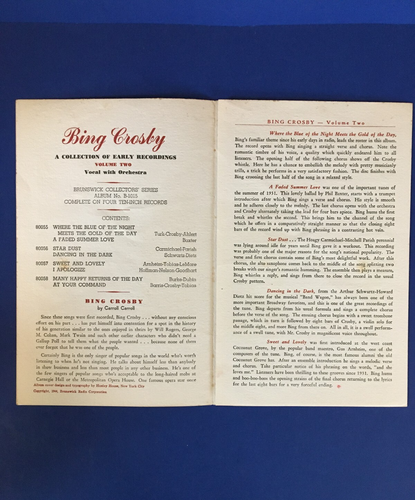 1944 ❅BRUNSWICK❅ Rare 10" 78-RPM 4-Record LP ~BING CROSBY Collection~ G ☆SONOMA☆ - Picture 4 of 24