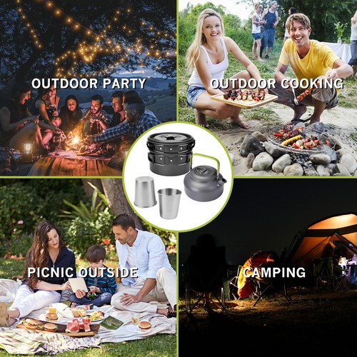 Portable Gas Camping Stove Butane Propane Burner Outdoor Hiking Picnic Cookware - Picture 12 of 66