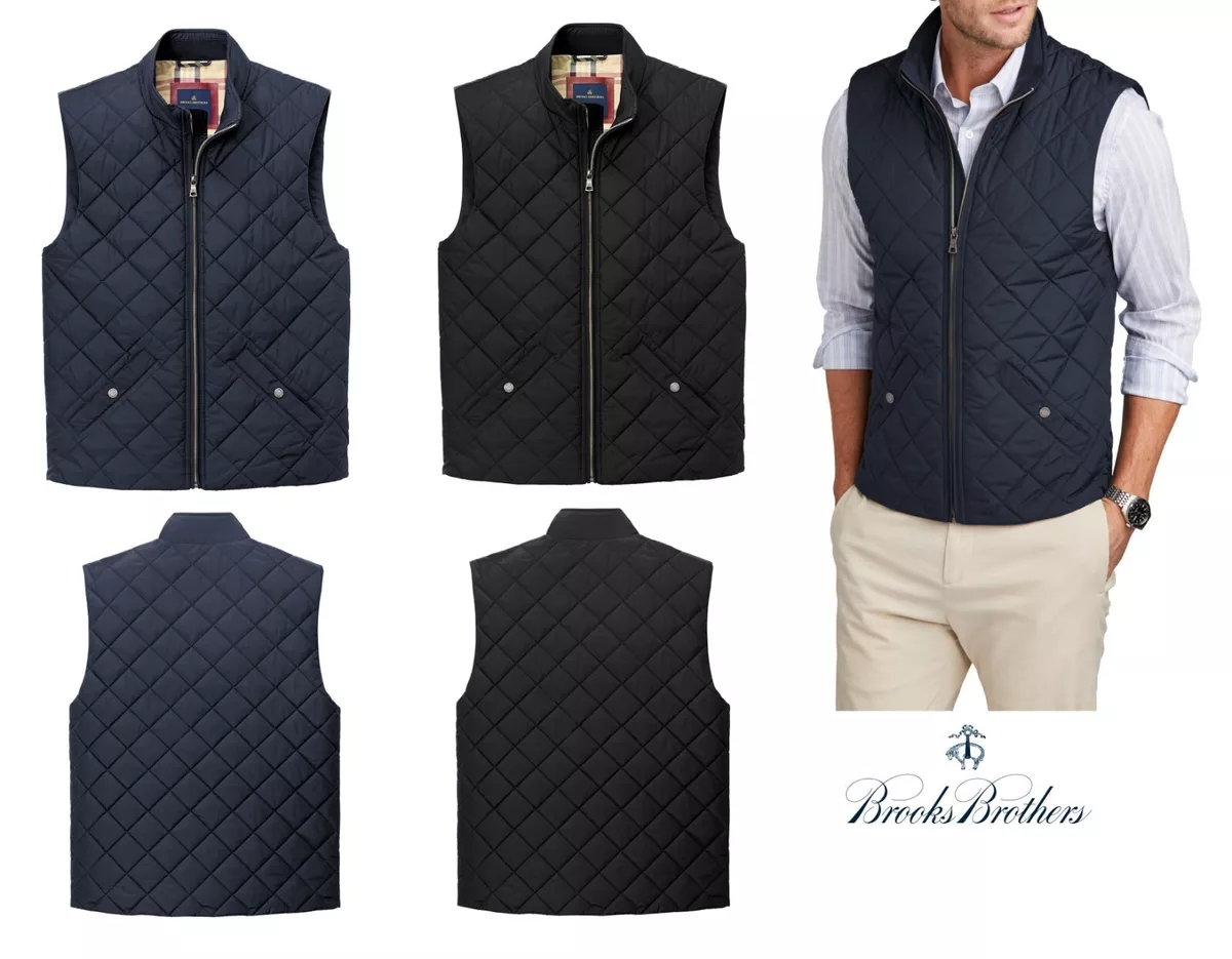 MEN S DIAMOND QUILTED INSULATED VEST RESISTS WATER HAND CHEST POCKETS XS 4XL