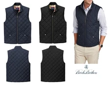 MEN'S DIAMOND QUILTED INSULATED VEST, RESISTS WATER, HAND/CHEST POCKETS, XS-4XL