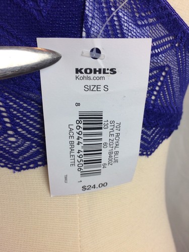 Lot of 2 Sz S SO AUTHENTIC AMERICAN HERITAGE Blue Coral Lace Bralette NWT$48 Bra - Picture 11 of 12