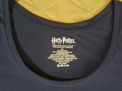 Harry Potter HOGWARTS T Shirt Womens XL EUC KOHLS Blue INV1949 - Picture 7 of 8