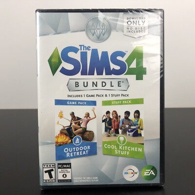 Sims 4 Bundle: Outdoor Retreat & Cool Kitchen Stuff (PC Windows / Mac) - NEW