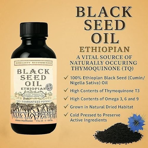 100% Pure Ethiopian Black Seed Oil 16oz – Cold Pressed, Detox, Immune Support - Picture 10 of 15