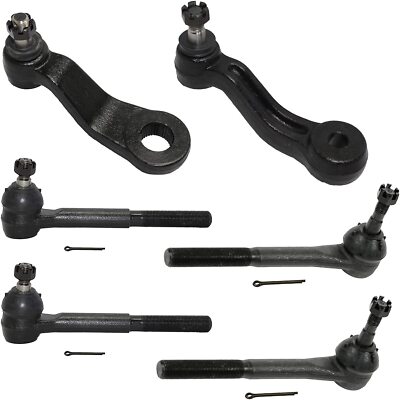 6pc Front Tie Rods & Pitman & Idler Arm for Chevrolet GMC K1500 K2500 K3500 4WD