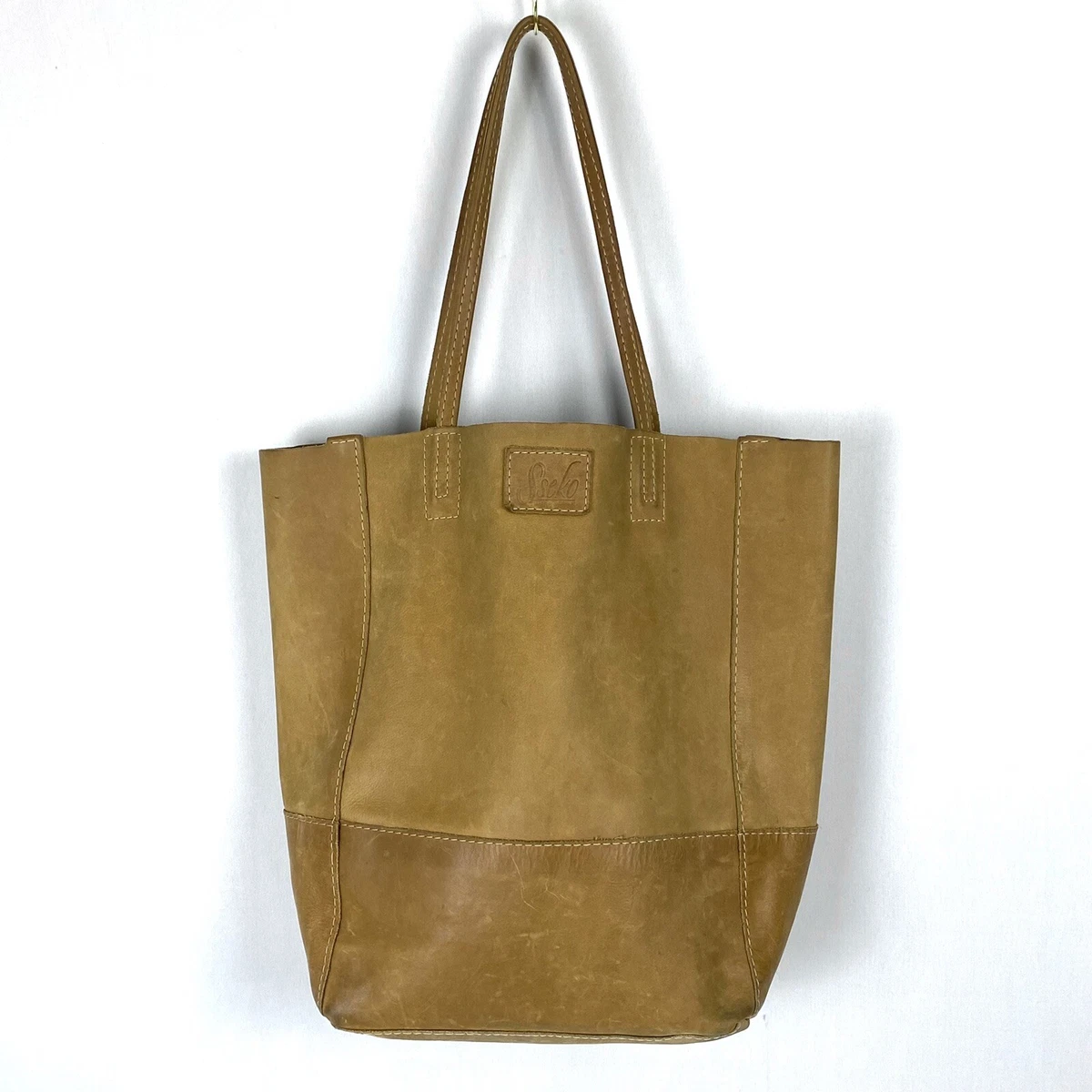 Sseko Safari Brown Tan Leather Bucket Bag Tote Bag Travel Adventure Purse  Uganda