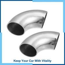 Universal 2Pcs OD 1.5 Inch 90 Degree Exhaust Elbow Pipe Mandrel Bend Tube Steel