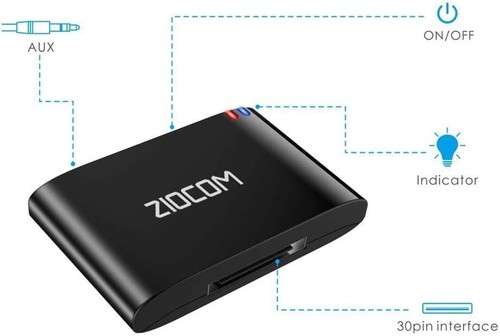 ZIOCOM 30 Pin Bluetooth Adapter Receiver for Iphone Ipod Bose Sounddock and O... - Picture 5 of 7
