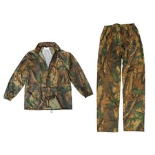 Giacca impermeabile rovere muschio pesca caccia giungla cappuccio impermeabile pantalone tuta