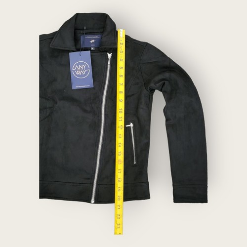 Any Way Zip Up Jacket Womens Size Medium Microfiber Long Sleeve Black - 第 6/8 張圖片