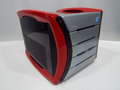 AOpen G325 MicroATX FlexATX Cube Computer Case With 400W Power Supply red silver
