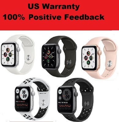 New Apple Watch SE GPS Gold/Gray/Silver 40mm/44mm Black/White/Nike Sport  Band | eBay