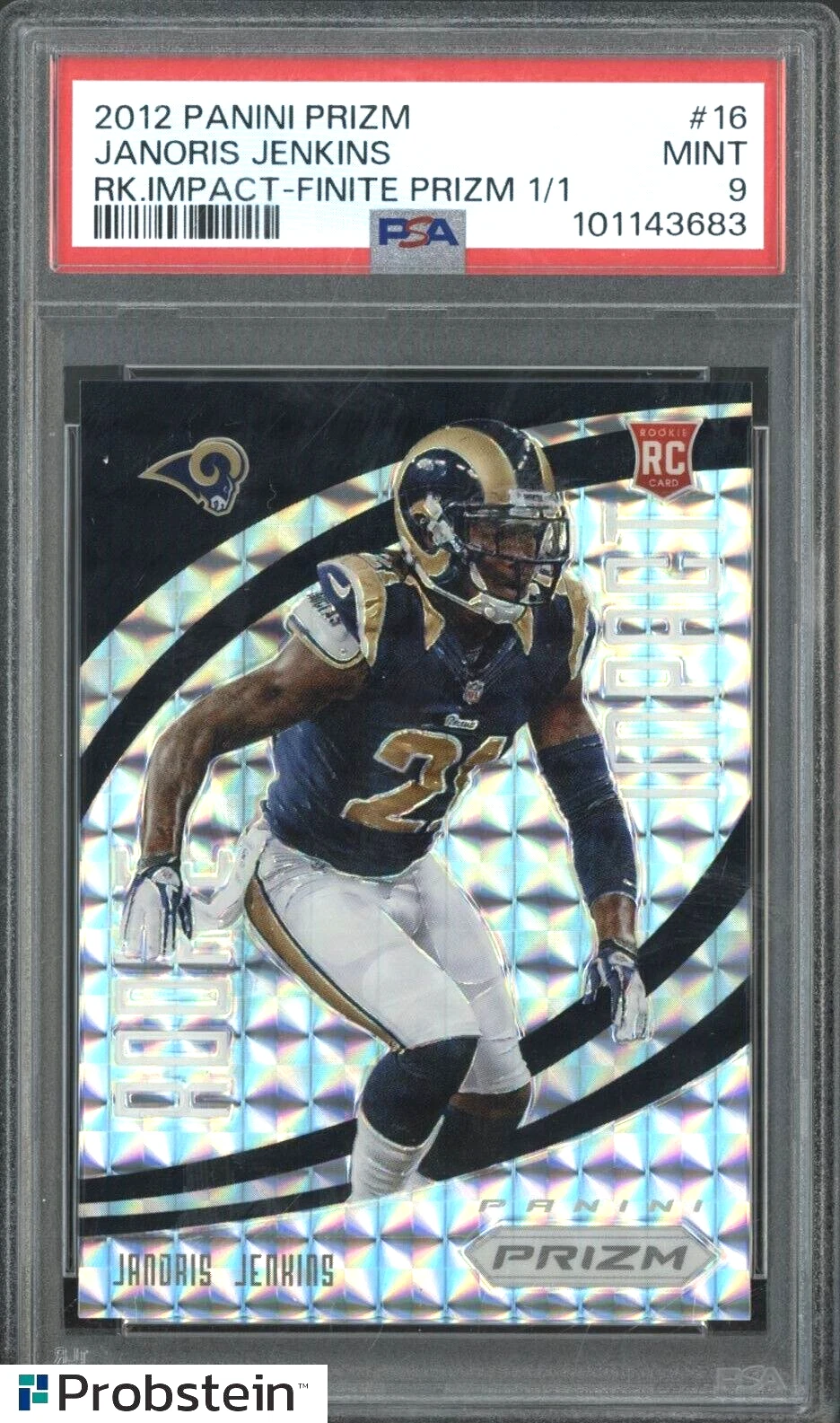 Janoris Jenkins Panini Prizm Rookie Impact #16 Finite Prizm 1/1