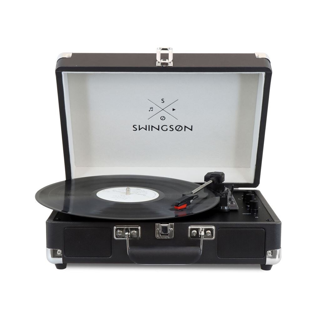 Platine vinyle SWINGSON ON STAGE Bluetooth gris et noir pour supprimer les câbles audio du salon