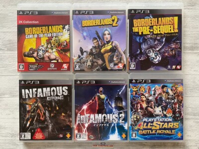 SONY PS3 Borderlands & 2 & Pre-Sequel & inFamous 1 2 & All Stars Battle Royale