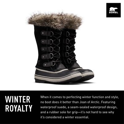 (取寄) ソレル レディース ジョアン オブ アークティック ウォータープルーフ SOREL women Joan Of Arctic Waterproof Black/Quarry SOREL Women's Joan of Arctic Waterproof Boot - Black, Quarry - 8.5