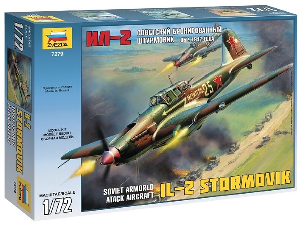 IL-2 Stormovik Soviet Armored Attack Flugzeug 1:72 Kunststoff Modell Kit Zvezda-image