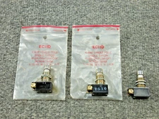 Lot of (3) Unused Arrow H&H EC11D Single Throw Push On Push Off Switch