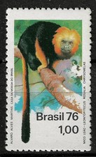 Brazil 1976 Mi.No. 1534 Brasilien Monkeys Golden lion tamarin 1v MNH** 1,20 €