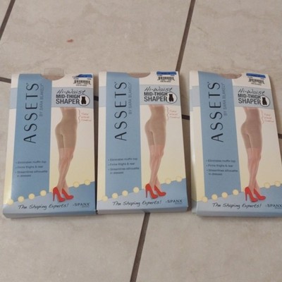 Lot of 3 Spanx Assets Hi-Waist Mid-Thigh Shaper Nude New size 4