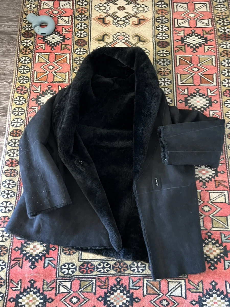 Vince reversible shawl collar hotsell shearling coat