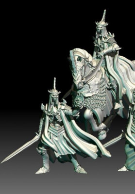 Lichkönig zu Fuß und montiert - Kzk Minis / Mittelerde / Miniatur
