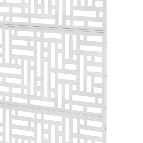Schermo Privacy in Metallo Schermo Privacy Decorativo da Esterno con Supporto per Patio, Giardino - Foto 11 di 16