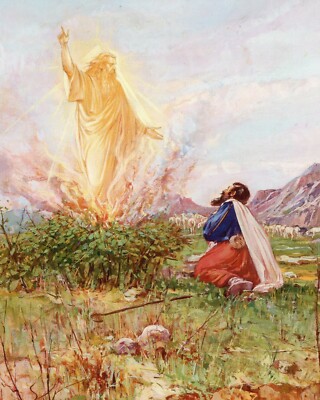 Catholic print picture- BURNING BUSH  P -   8'' x 10'' ready to be framed