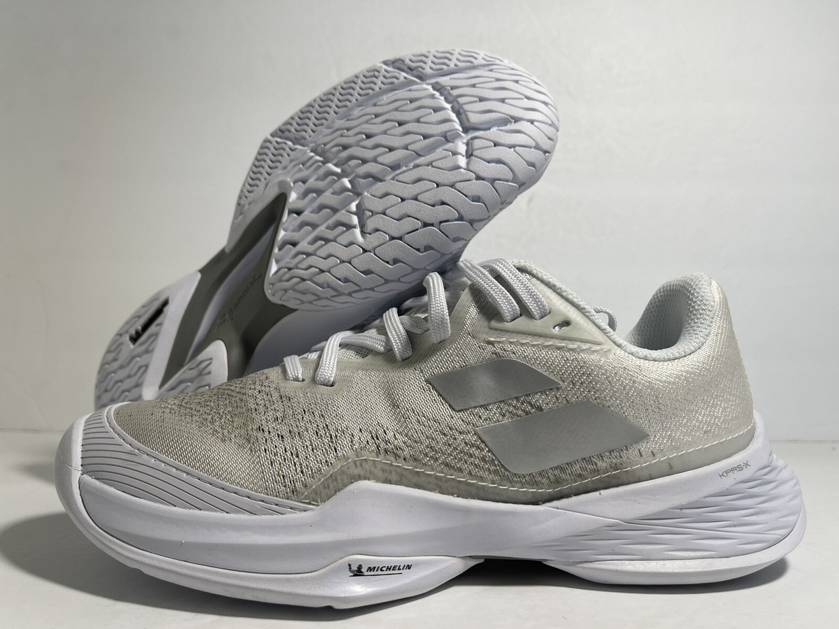 New Babolat Jet Mach All Court Women’s Tennis Shoes White/Grey Size