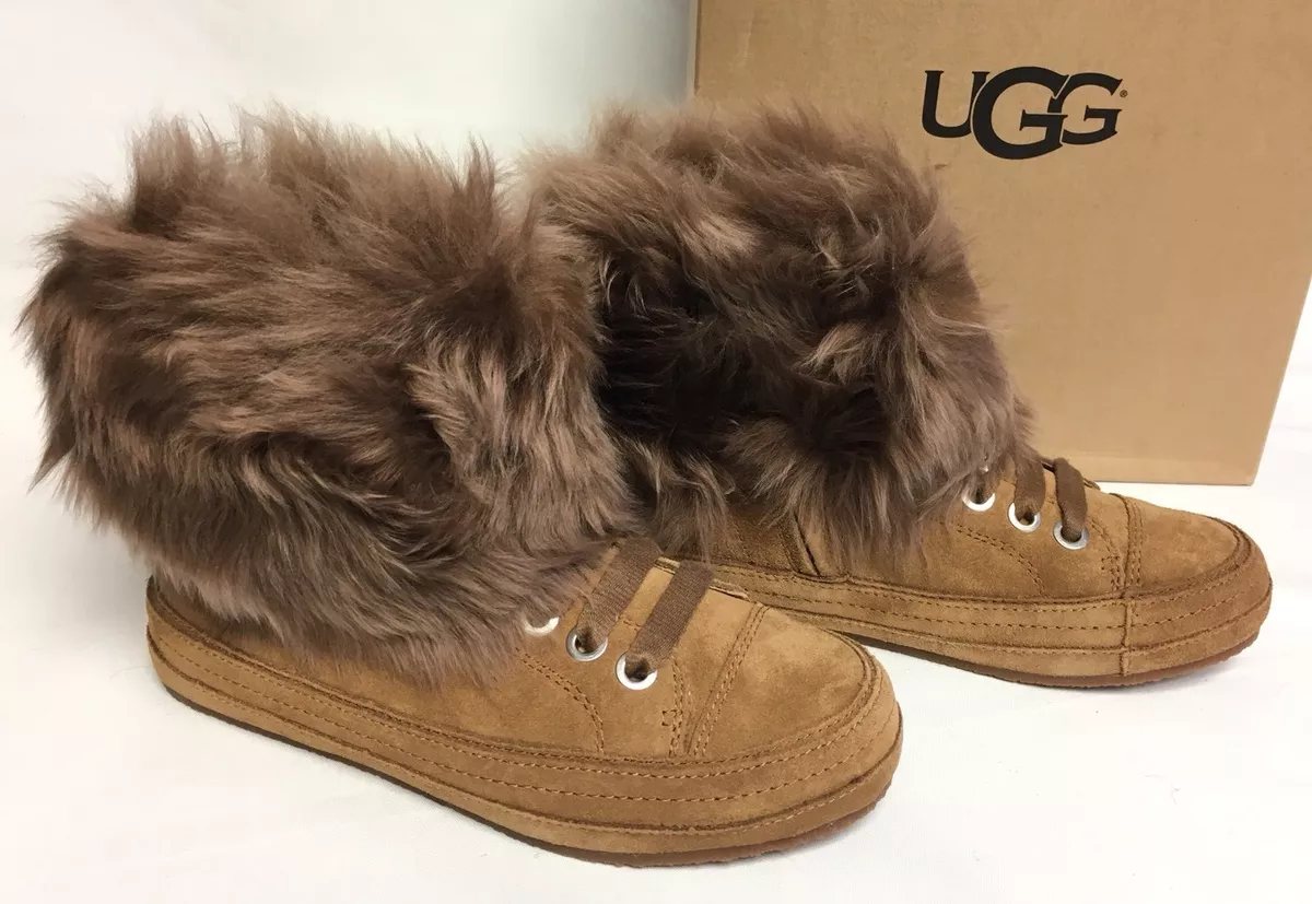 Ugg antoine fur cuff sneaker sale