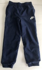 Nike Track Pants Windbreaker Mesh Lined Youth Boys Sz L Dk Navy Swoosh Logo EUC