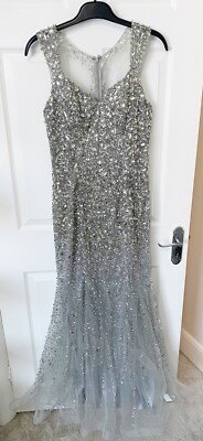 HANDGEFERTIGTES VOLL VERKRUSTETES KLEID Party, Hochzeitskleid, Brautjungfer, Moh, Abschlussball,