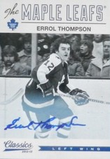 12-13 panini classics signatures base errol thompson maple leafs autograph auto