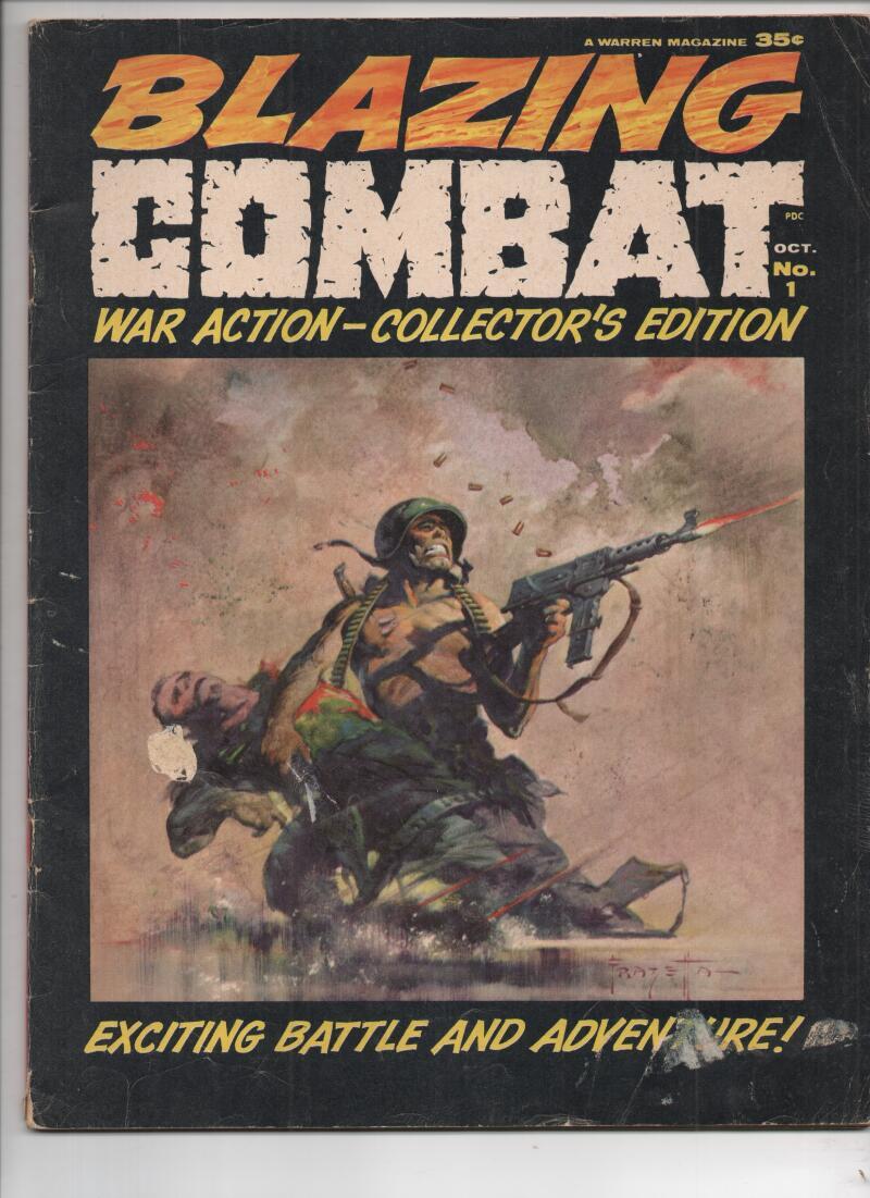 BLAZING COMBAT #1, VG/FN, Frank Frazetta, Severin, Toth, Morrow 1965, Warren 