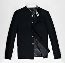 Men's Single Breasted Blazer School Uniform Gakuran Buttons Slim Fit Jacket Coat
