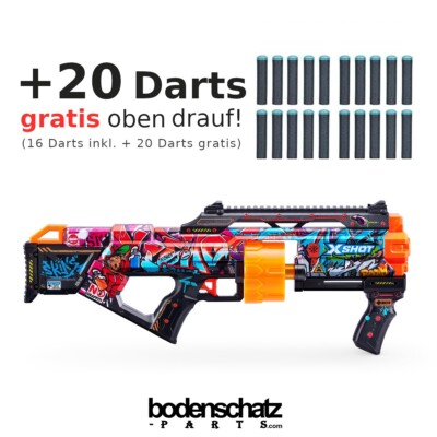 Dart Blaster X-SHOT Skins LAST STAND Graffiti + 20 Darts gratis