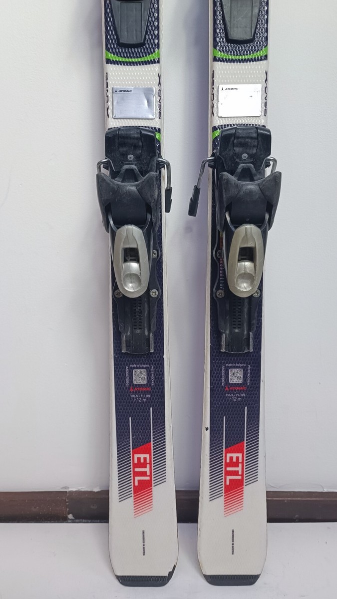 Ski Atomic ETL R EZY2 160 Cm Avec Fixations Elan ESR 10 - Ex-location - Parfait Débutant