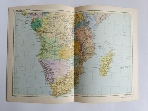 Atlas of the World - Africa and its designation Soviet Vintage Book USSR - Picture 6 of 9