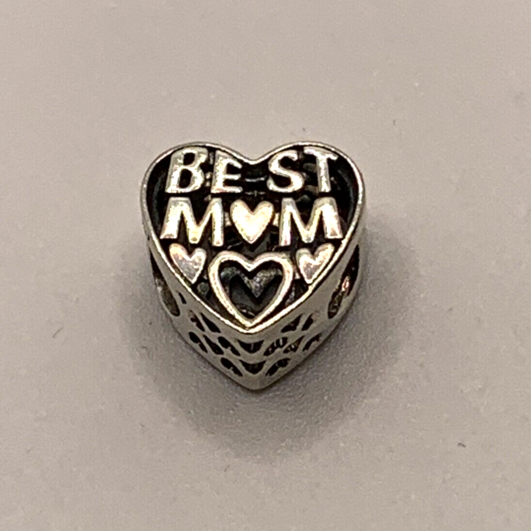 Authentic Pandora Best Mom Heart Charm Sterling silver 791882 | eBay