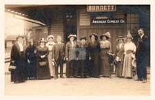 Burdett NY New York Lehigh Valley Railroad Depot RPPC Photo Postcard COPY