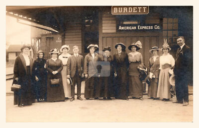 Burdett NY New York Lehigh Valley Railroad Depot RPPC Photo Postcard COPY