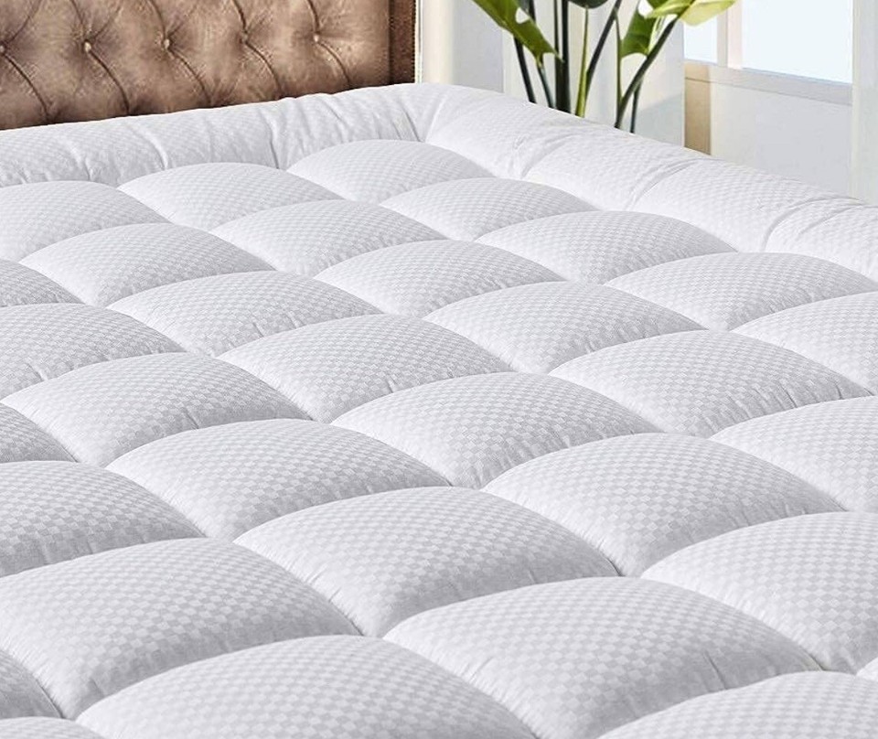 EASELAND Twin Size Mattress Pad Cover Protector White 6936398964812