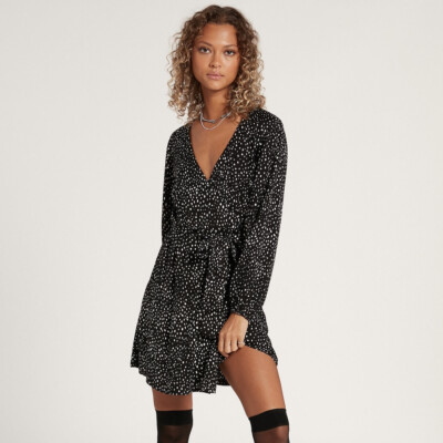 NWT Volcom Flower Trip Wrap Dress