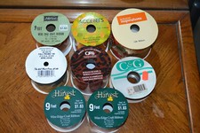 Lot of 8 vintage spools of Fall ribbon.