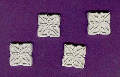 Design flower/Celtic knot small plaster of Paris painting project. Set of 12!