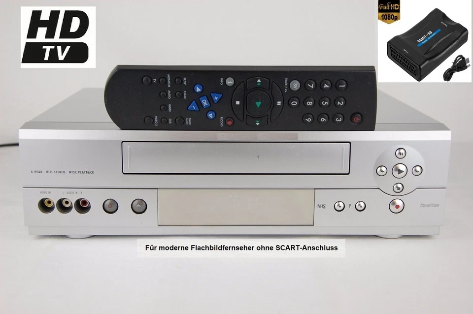 Videorecorder *1-Jahr Garantie VHS Videorekorder für HDMI*original Fernbedienung - Bild 2 von 4