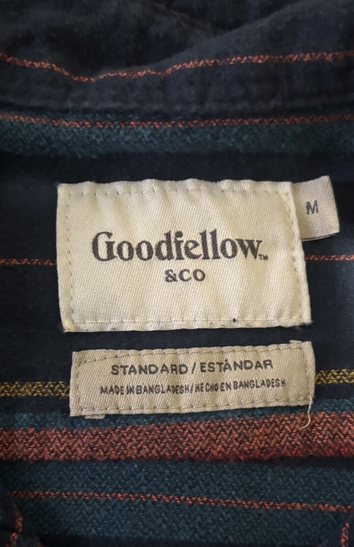 Goodfellow Multi Striped Collared Button Down Sta… - image 6