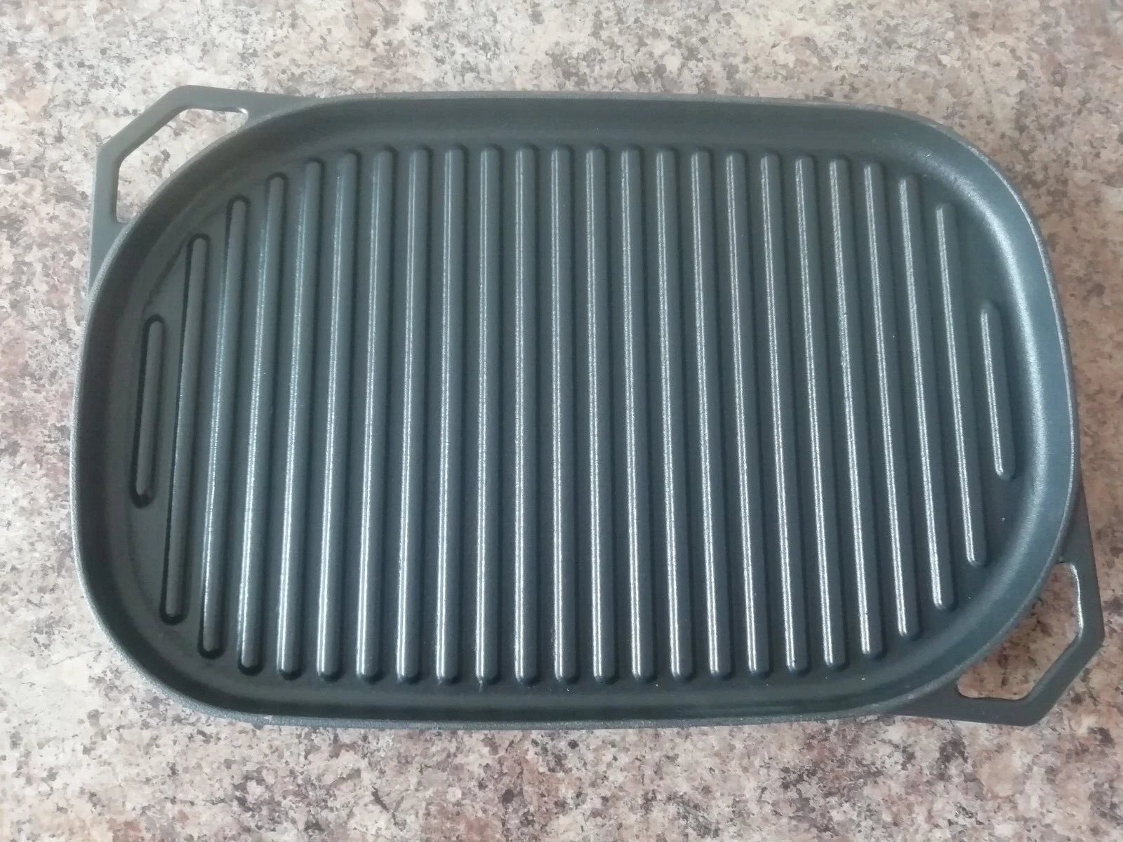 VID NEW Cast Iron Griddle Pan Tray In/Outdoor -Pizza Oven BBQ Hob/camping/dutch.
