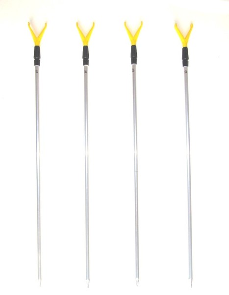 4Xgb Behr Rutenhalter RutenstäNder Erdspeer Erdspieß Aluminium Ausziebar 3413599-image